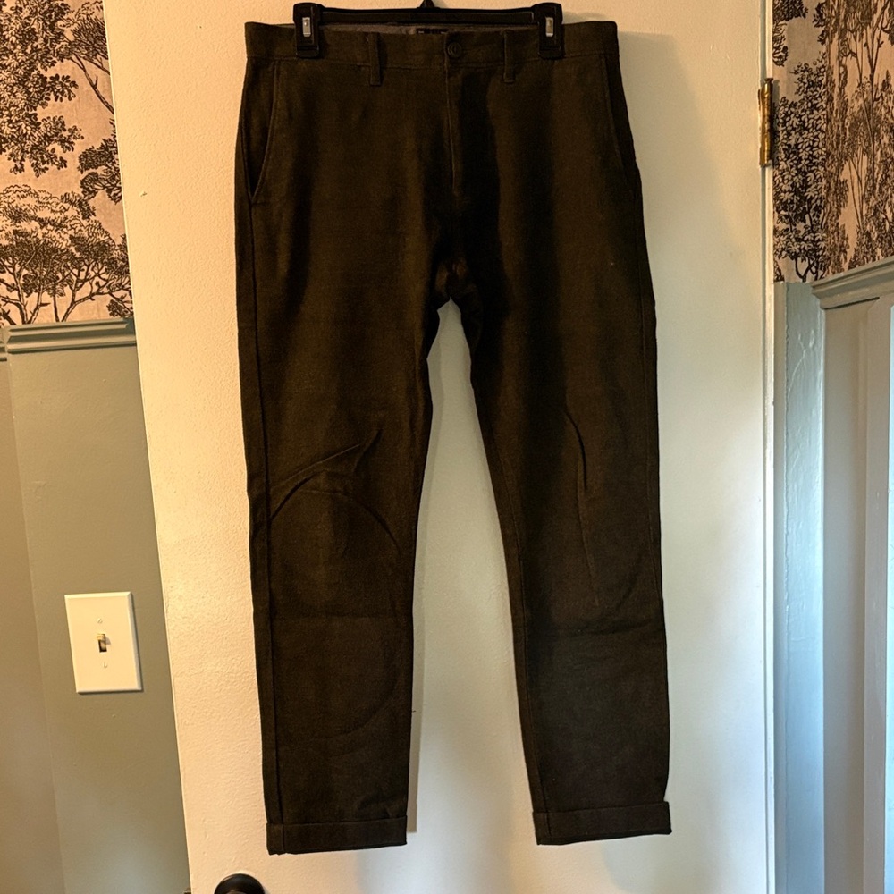 Men's Green Twill JCrew Pants